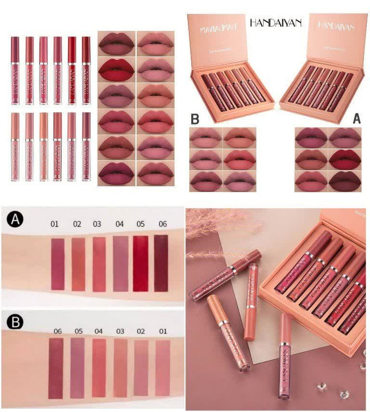 پک رژلب مایع هندیان ۶ عددی