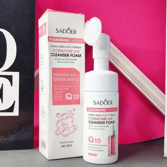 فوم براش دار آمینو اسید و Q10 ضد پیری سادور