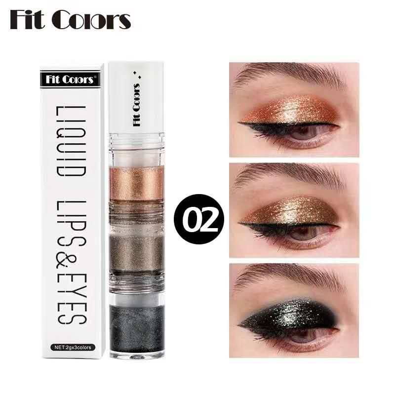 سایه چشم مایع طبقاتی سه رنگ FIT COLOR